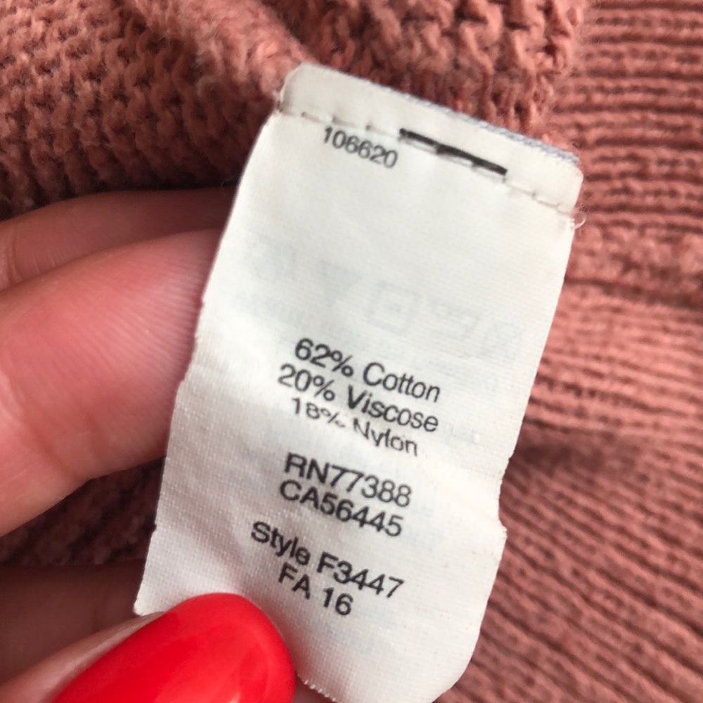 Madewell Riverside Textured Sweater Dusty Rose - Picture 5 of 5